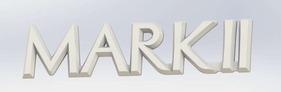 Toyota MARK II Logo 3D print model_1