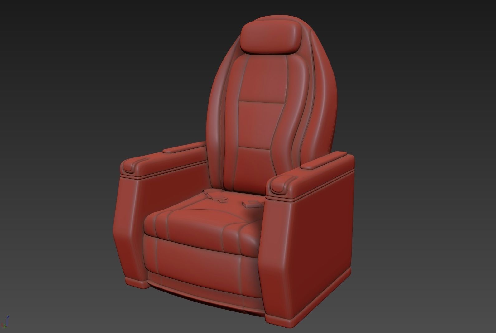 Private Airplane Seat 3D model_7