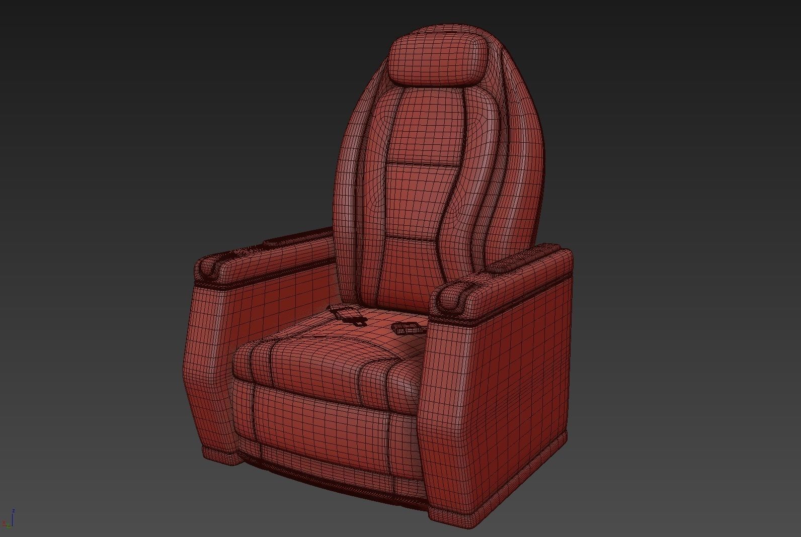 Private Airplane Seat 3D model_10