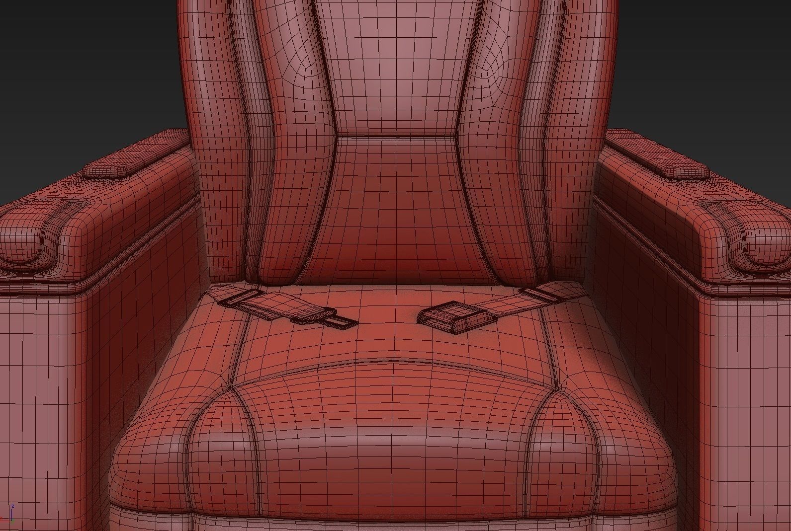 Private Airplane Seat 3D model_22