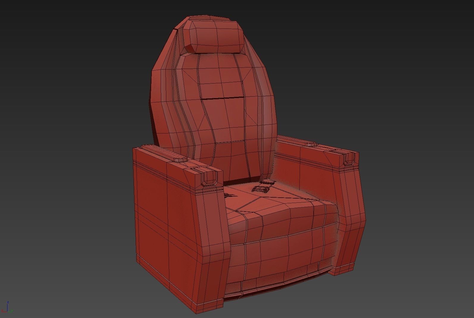 Private Airplane Seat 3D model_12