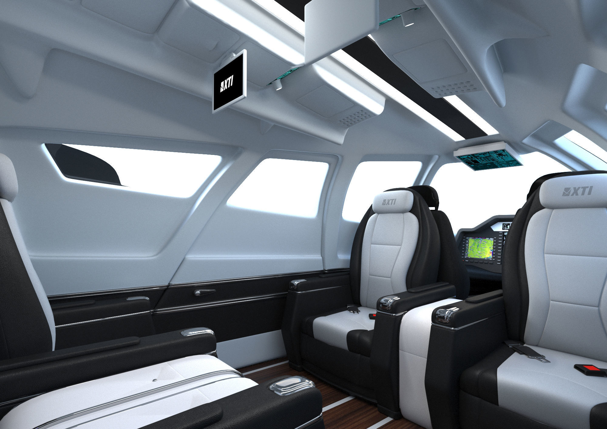 Private Airplane Seat 3D model_3