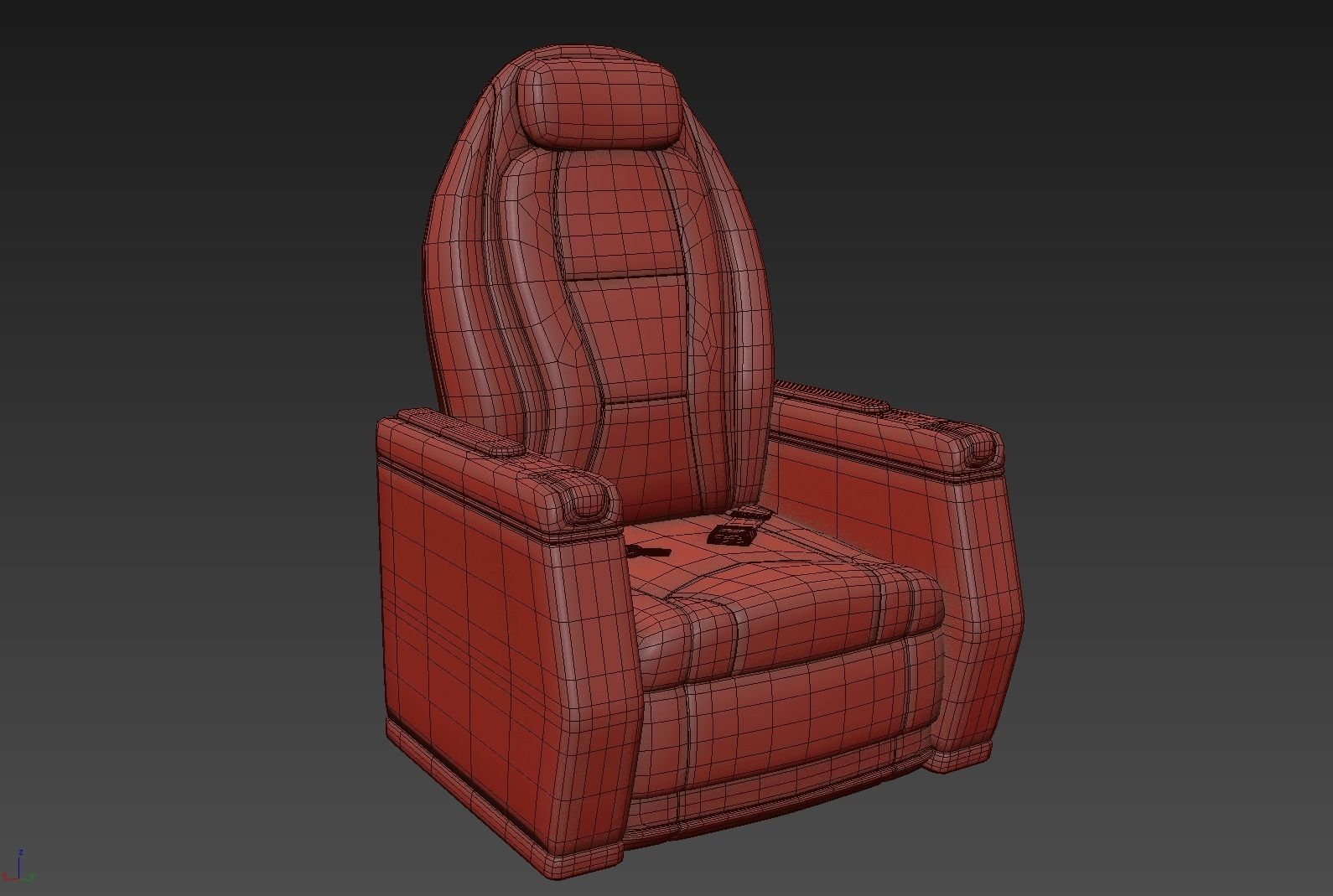 Private Airplane Seat 3D model_13
