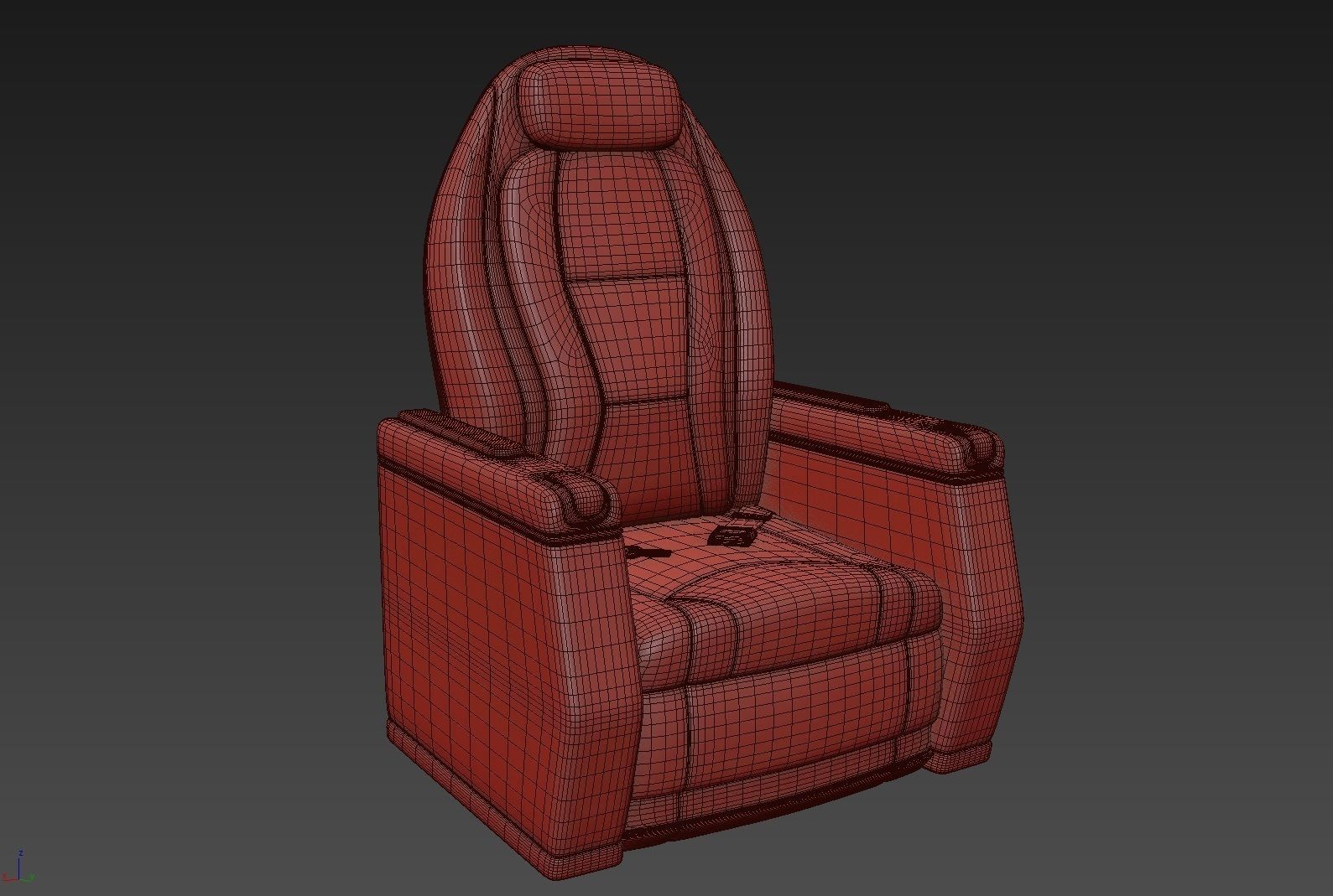 Private Airplane Seat 3D model_14