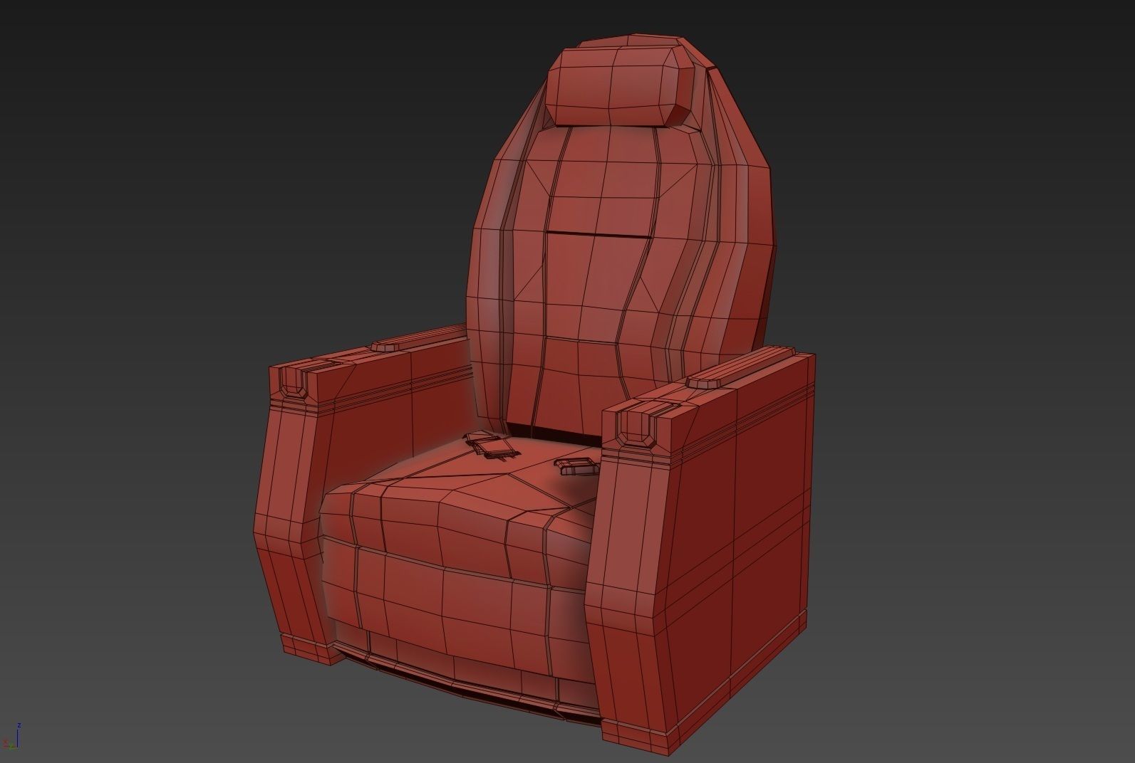 Private Airplane Seat 3D model_8