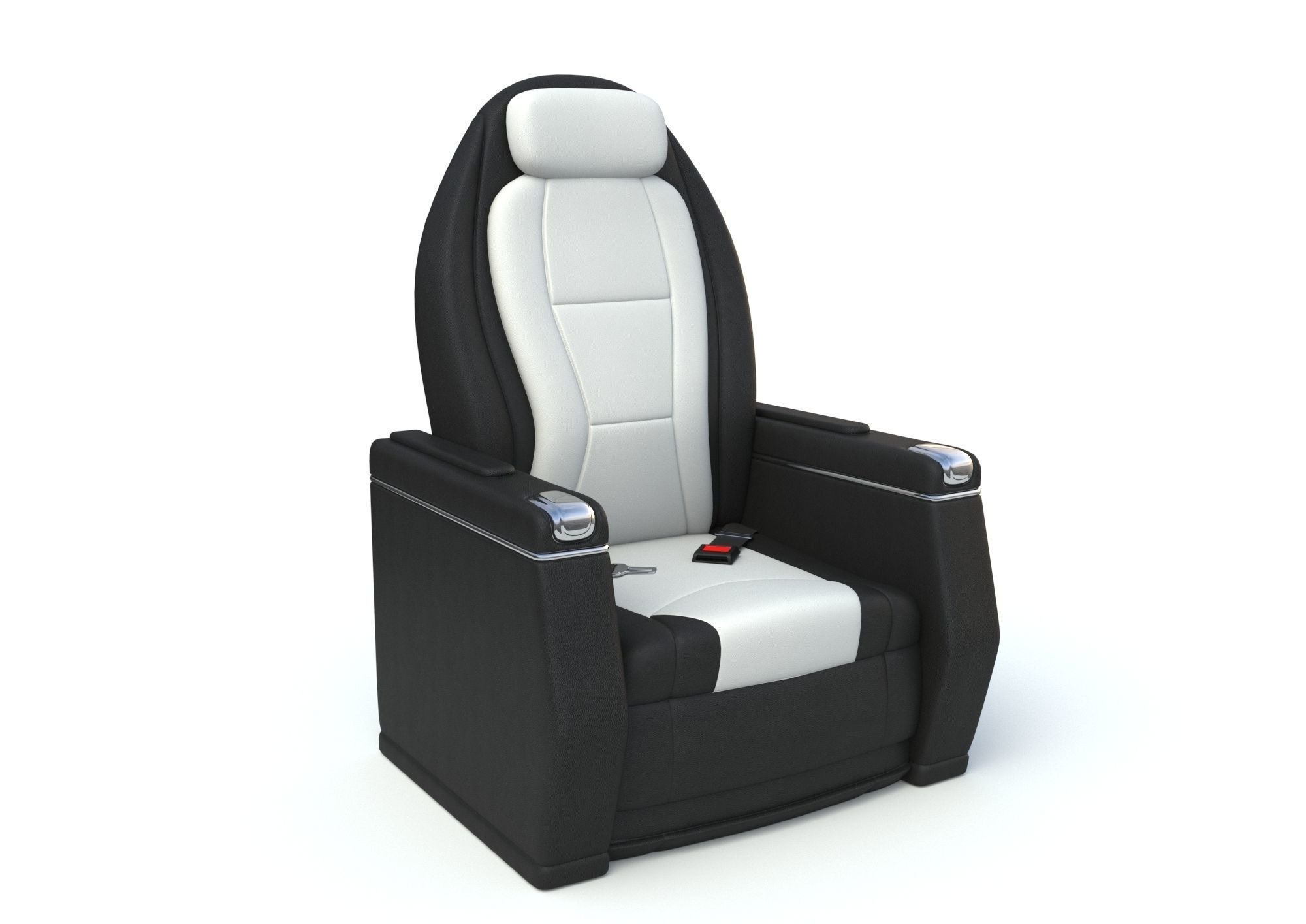Private Airplane Seat 3D model_2
