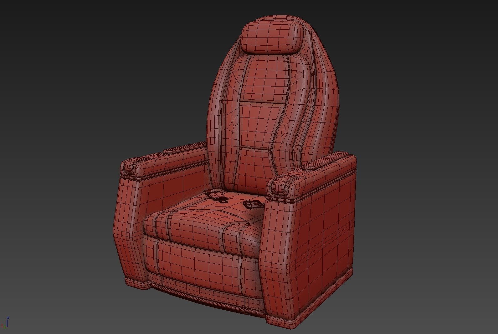 Private Airplane Seat 3D model_9