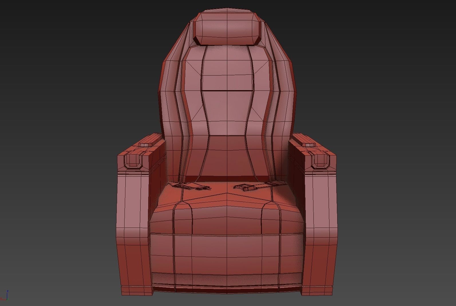 Private Airplane Seat 3D model_16