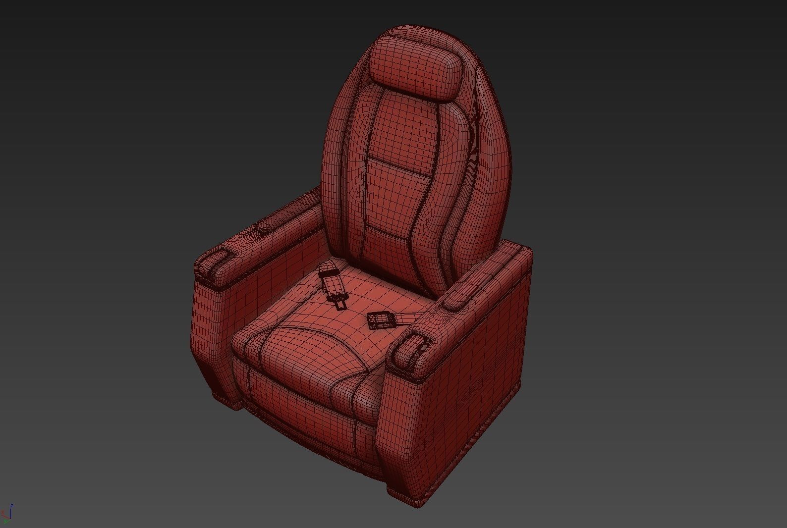 Private Airplane Seat 3D model_21
