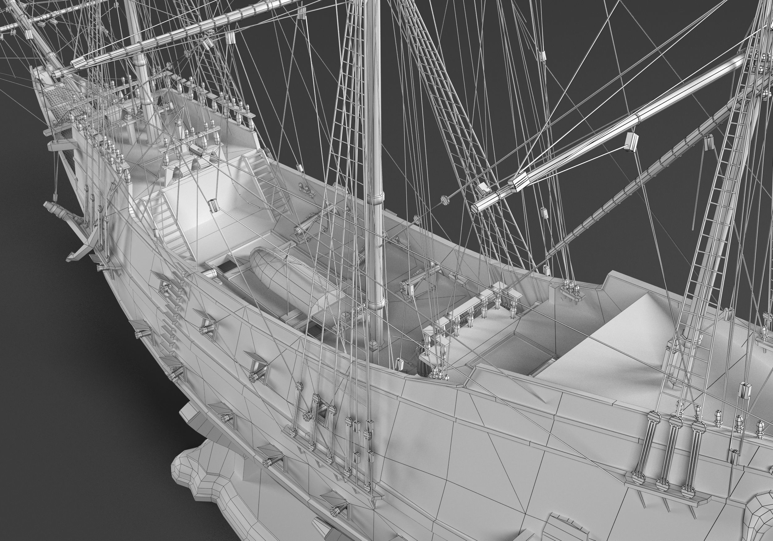 San Giovanni Battista ship Low-poly 3D model_15