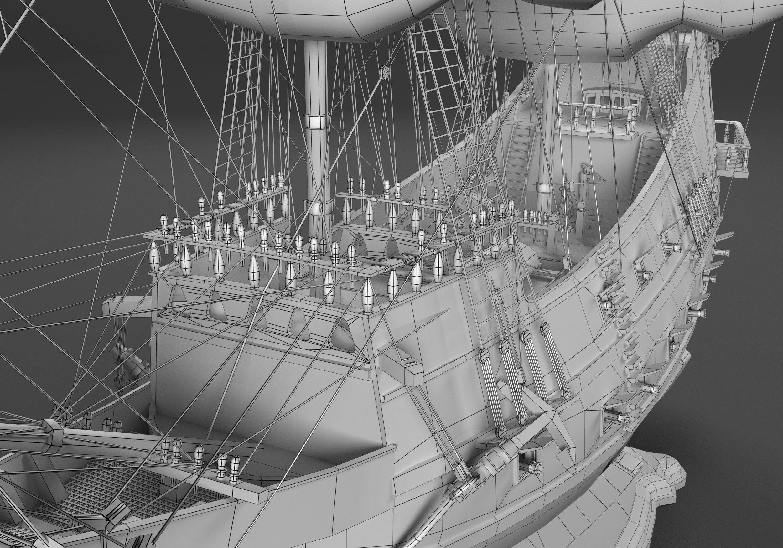 San Giovanni Battista ship Low-poly 3D model_14