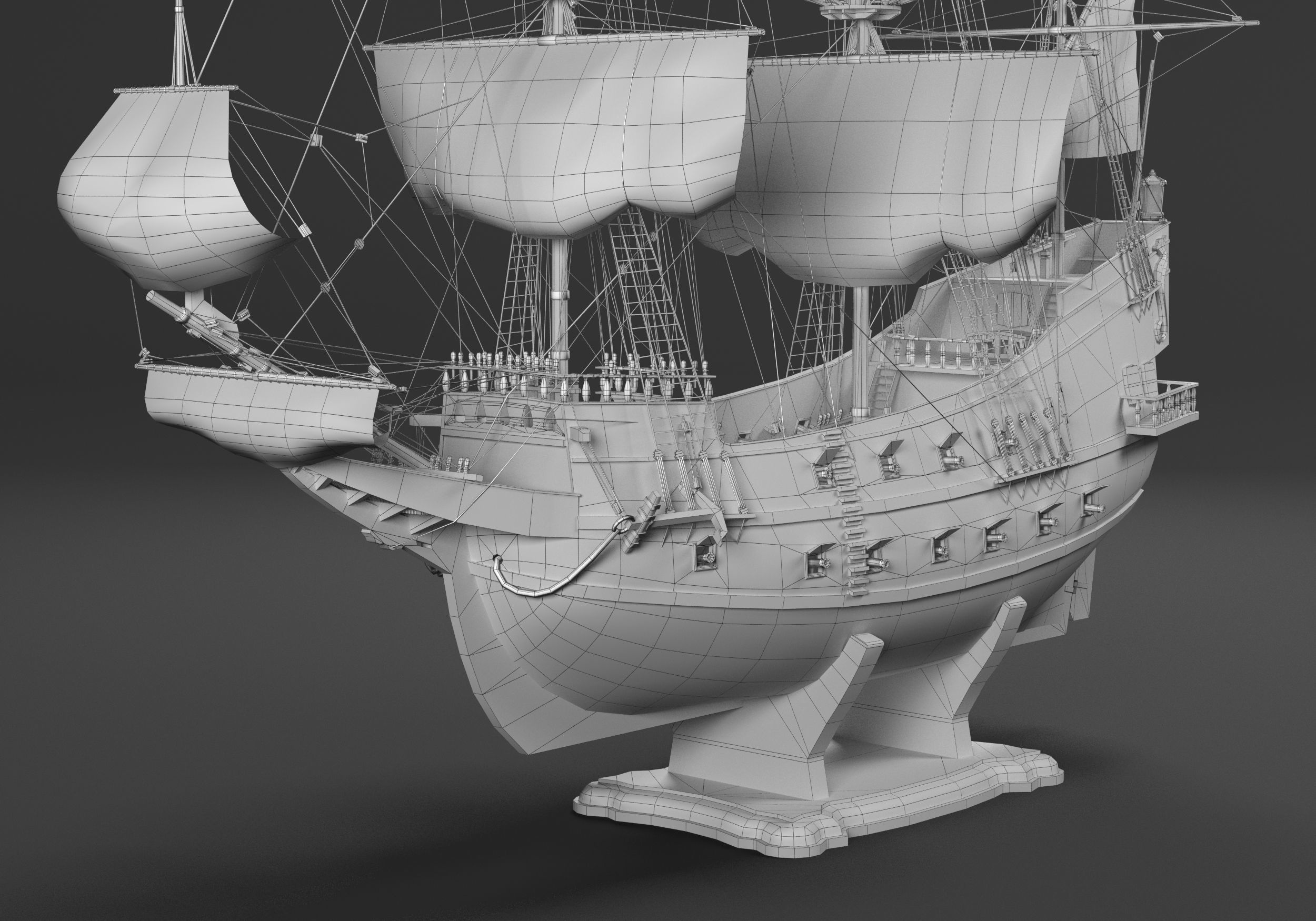 San Giovanni Battista ship Low-poly 3D model_12