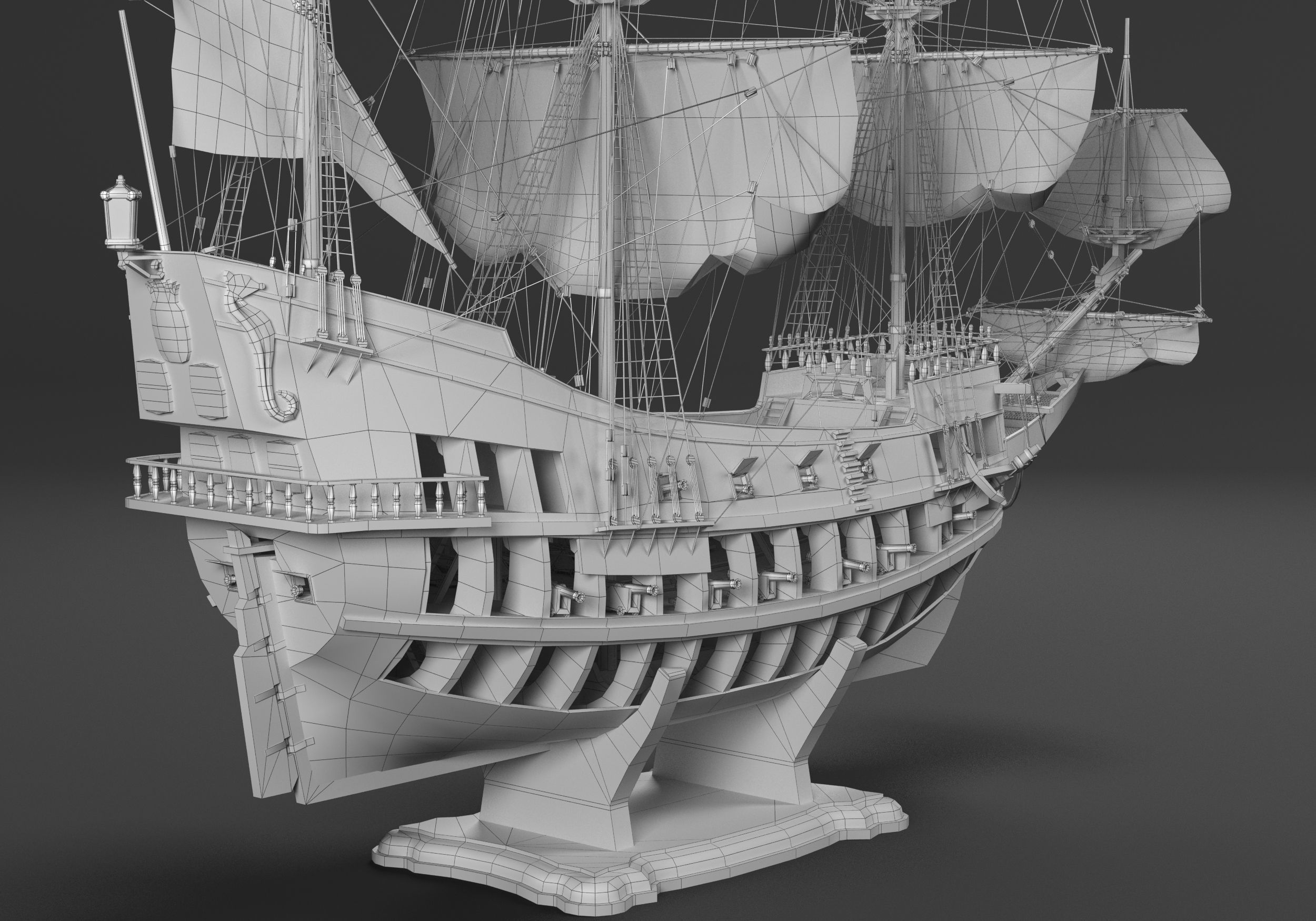 San Giovanni Battista ship Low-poly 3D model_16