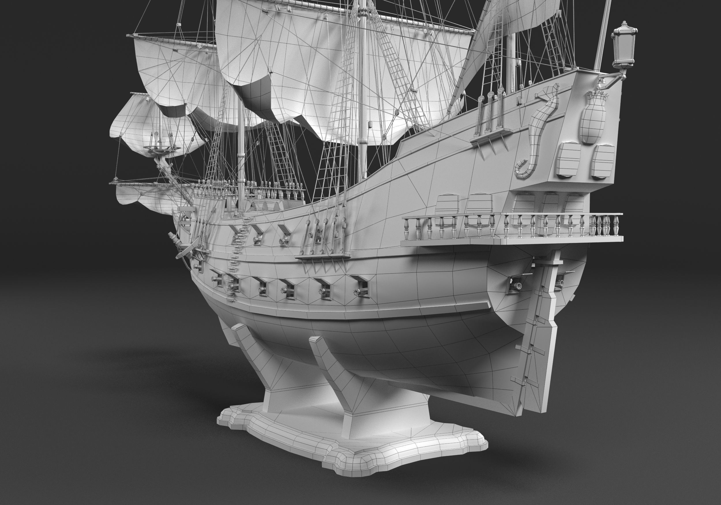 San Giovanni Battista ship Low-poly 3D model_13