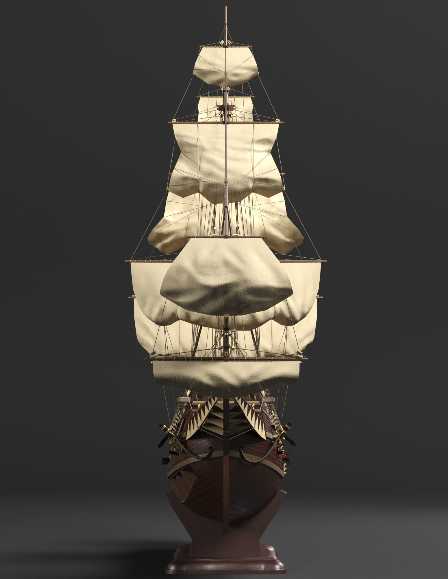 San Giovanni Battista ship Low-poly 3D model_9