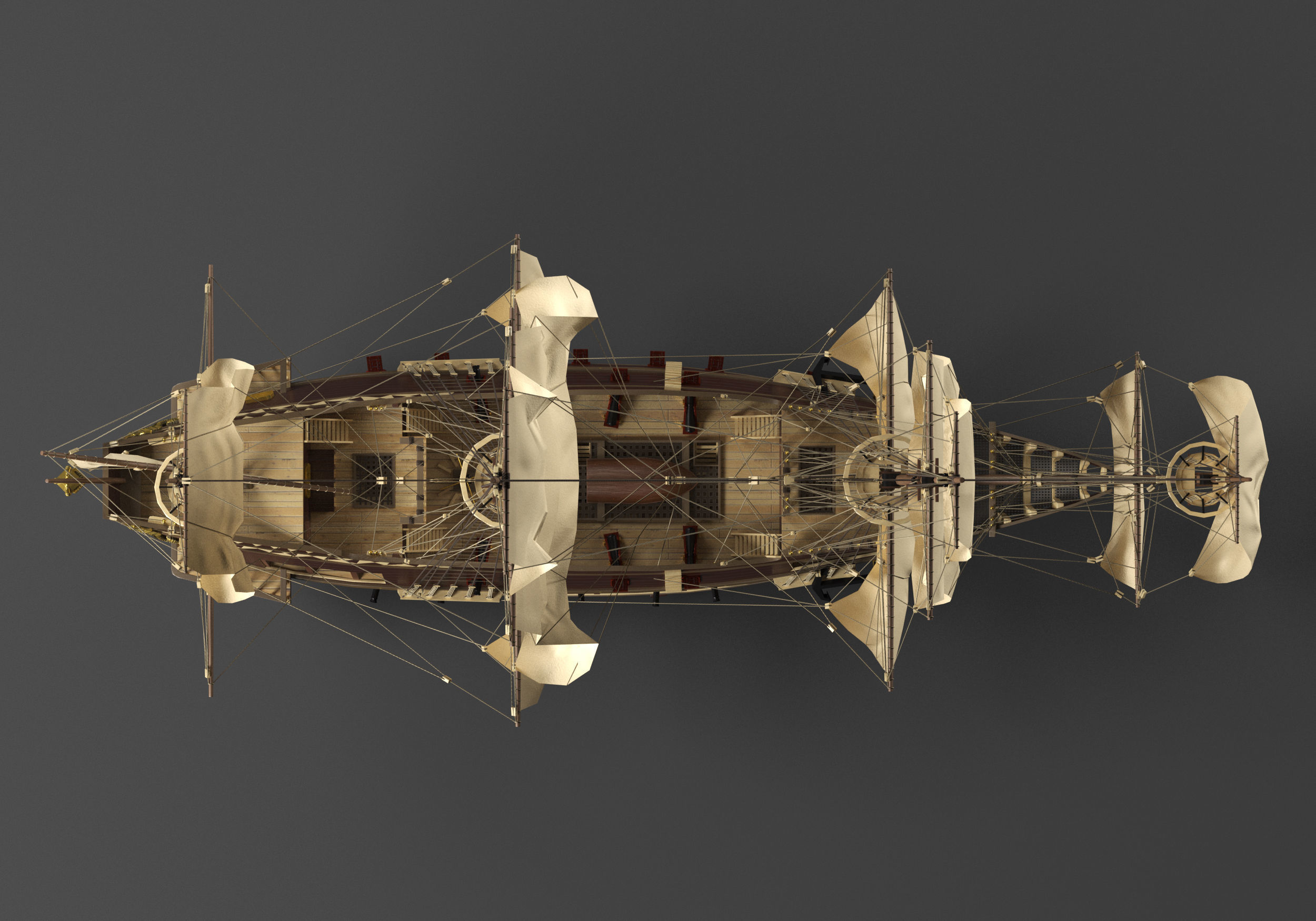 San Giovanni Battista ship Low-poly 3D model_11