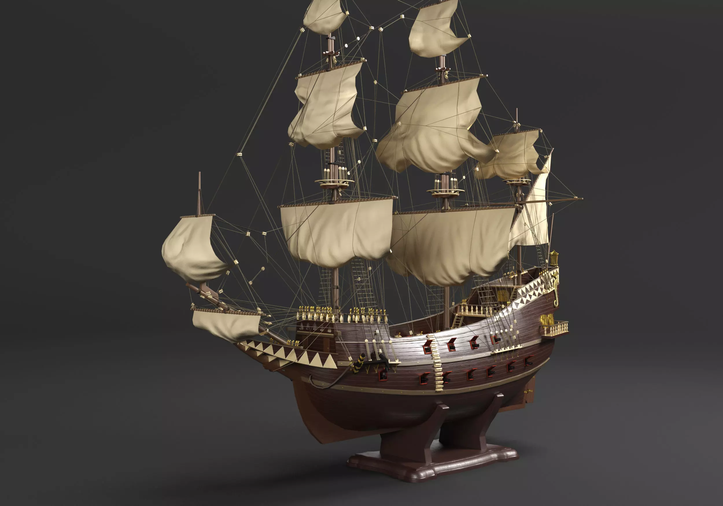 San Giovanni Battista ship Low-poly 3D model_0