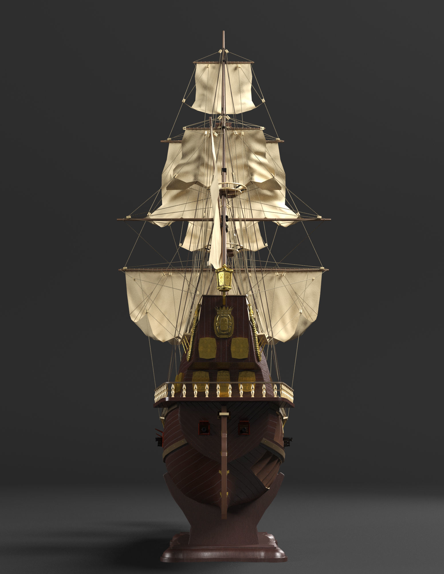 San Giovanni Battista ship Low-poly 3D model_10