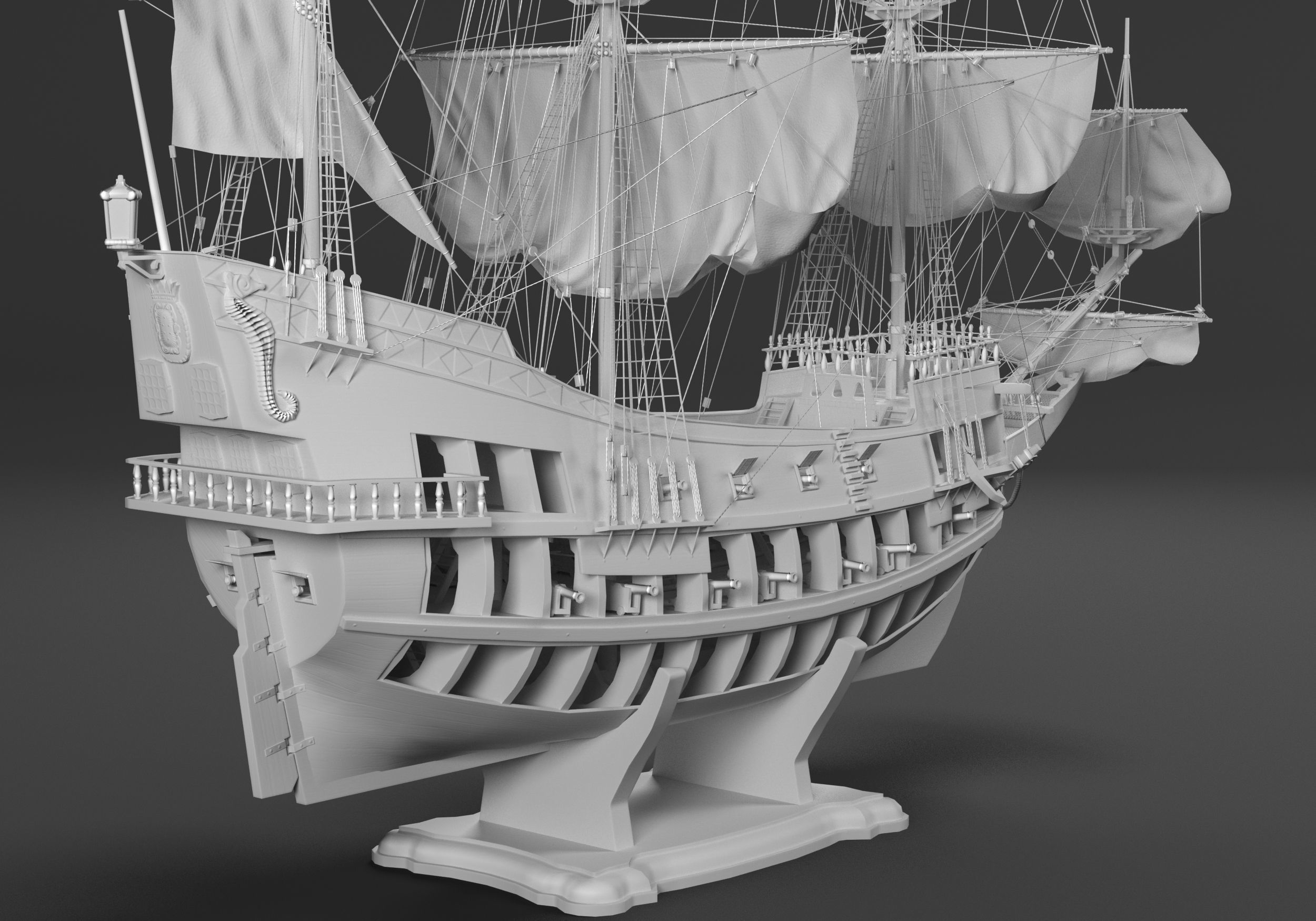 San Giovanni Battista ship Low-poly 3D model_20