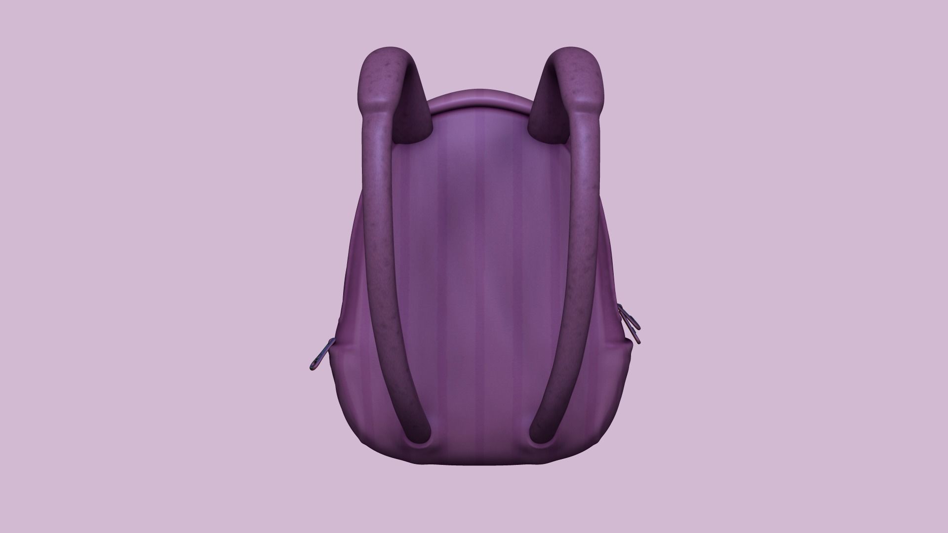Girl Backpack - Flowers and Stripes Texture Low-poly 3D model_4