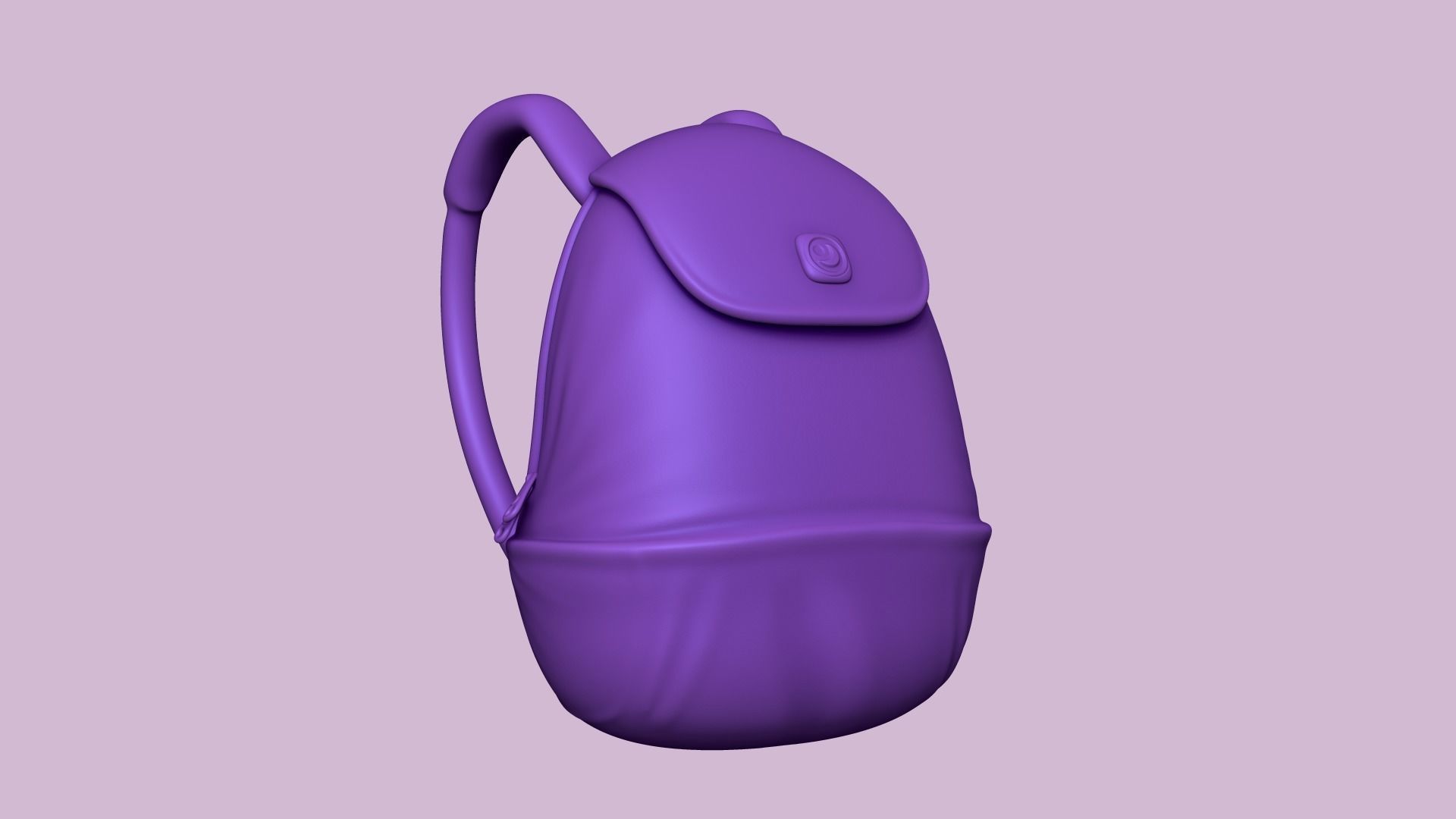 Girl Backpack - Flowers and Stripes Texture Low-poly 3D model_7