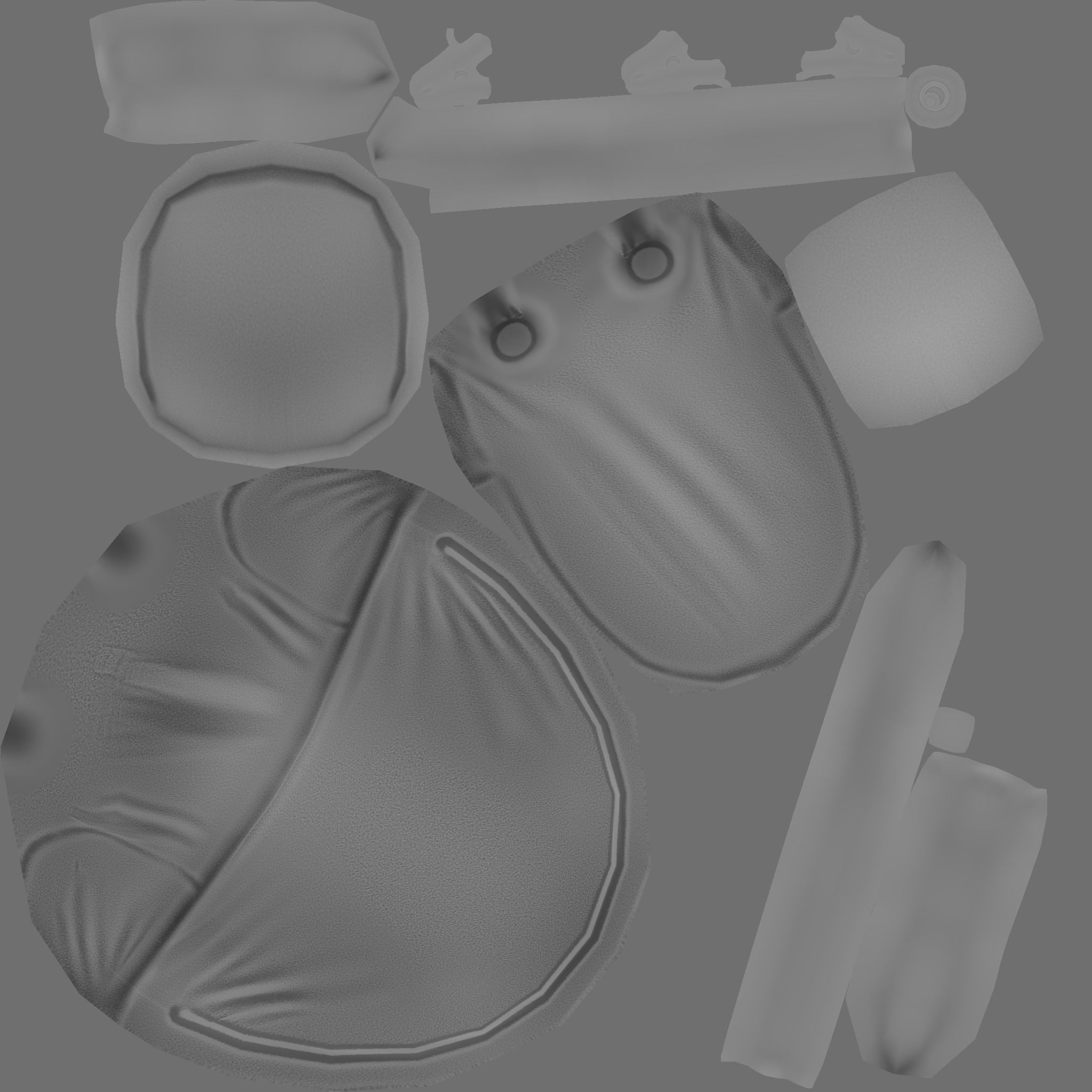 Girl Backpack - Flowers and Stripes Texture Low-poly 3D model_20