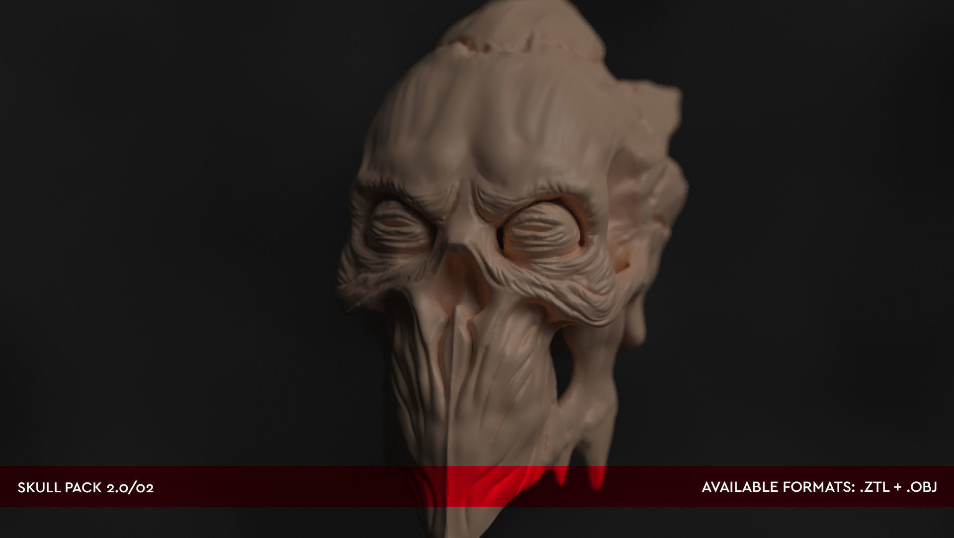 DEMON SKULL PACK 02  - High Res 3D models by Mike Kobzar 3D model_2