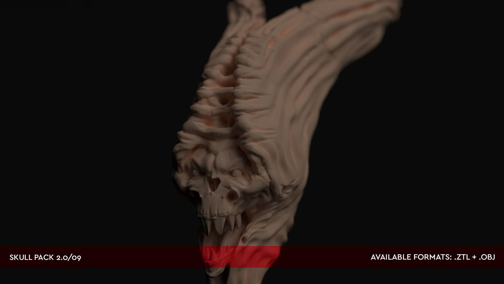 DEMON SKULL PACK 02  - High Res 3D models by Mike Kobzar 3D model_9