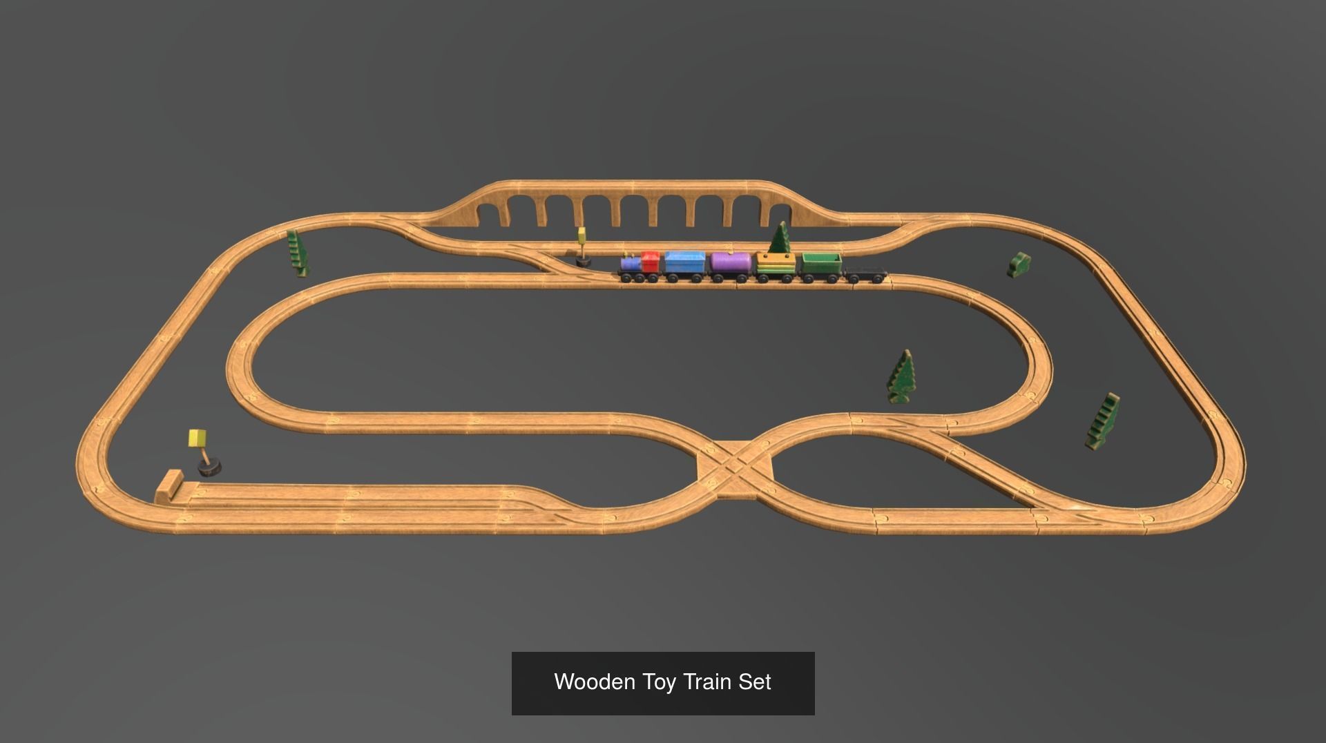 Childrens Wooden Toys Bundle 3D Model Collection_2