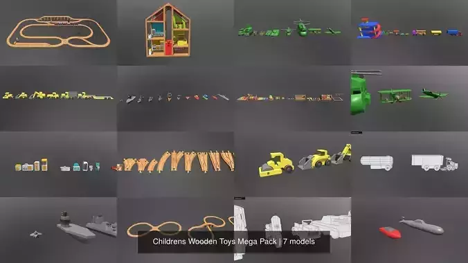 Childrens Wooden Toys Bundle