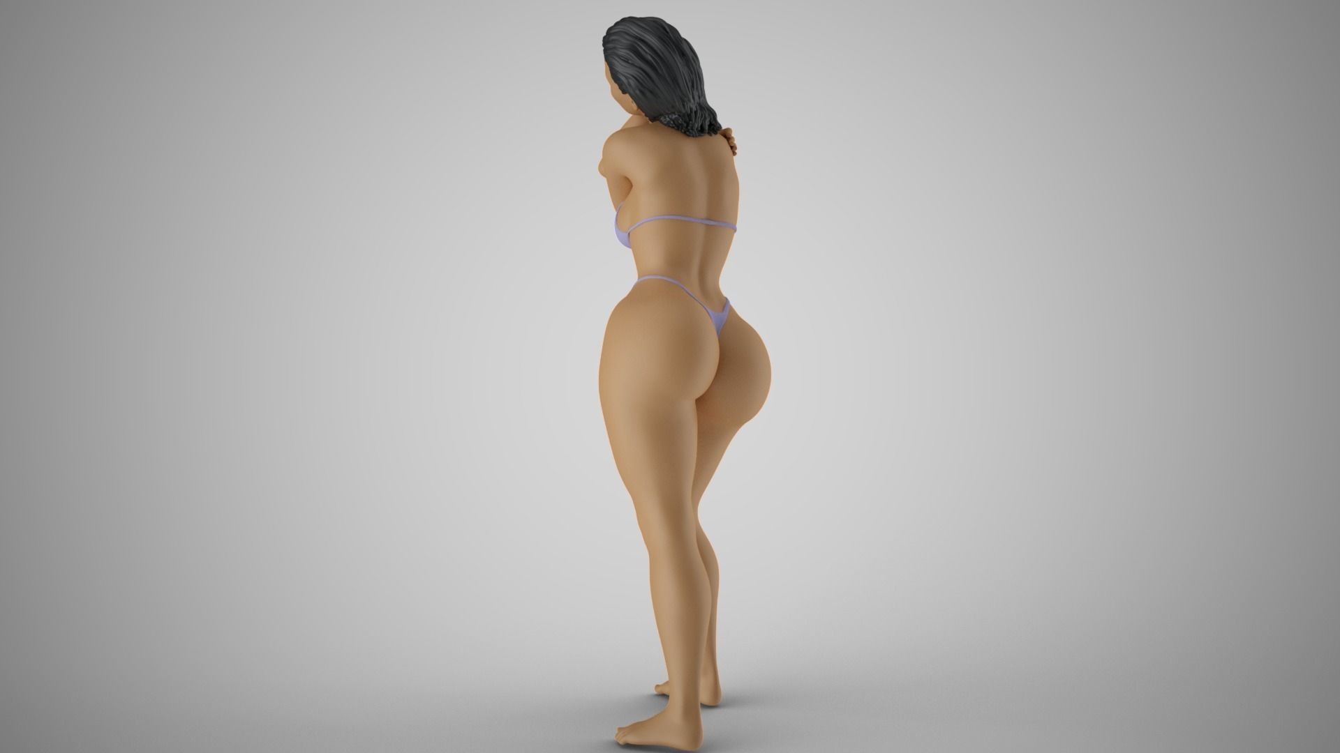 Woman Artwork Stance 2 3D print model_8