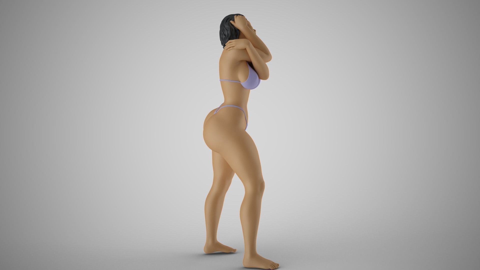 Woman Artwork Stance 2 3D print model_5