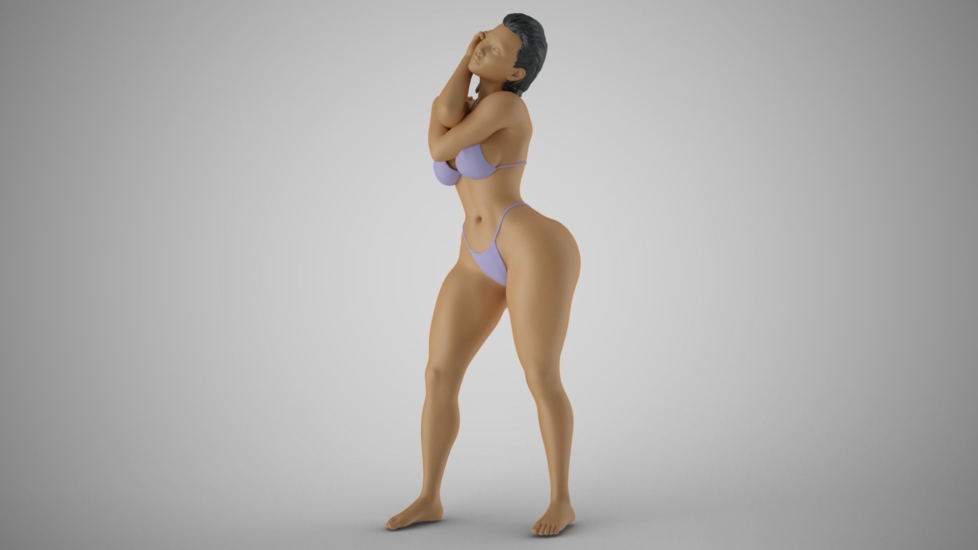 Woman Artwork Stance 2 3D print model_10