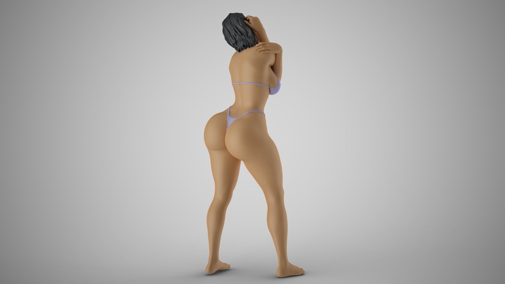 Woman Artwork Stance 2 3D print model_6
