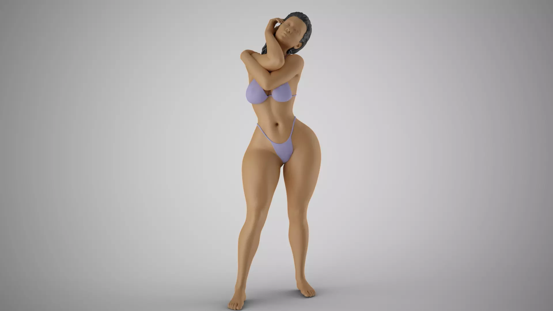 Woman Artwork Stance 2 3D print model_0