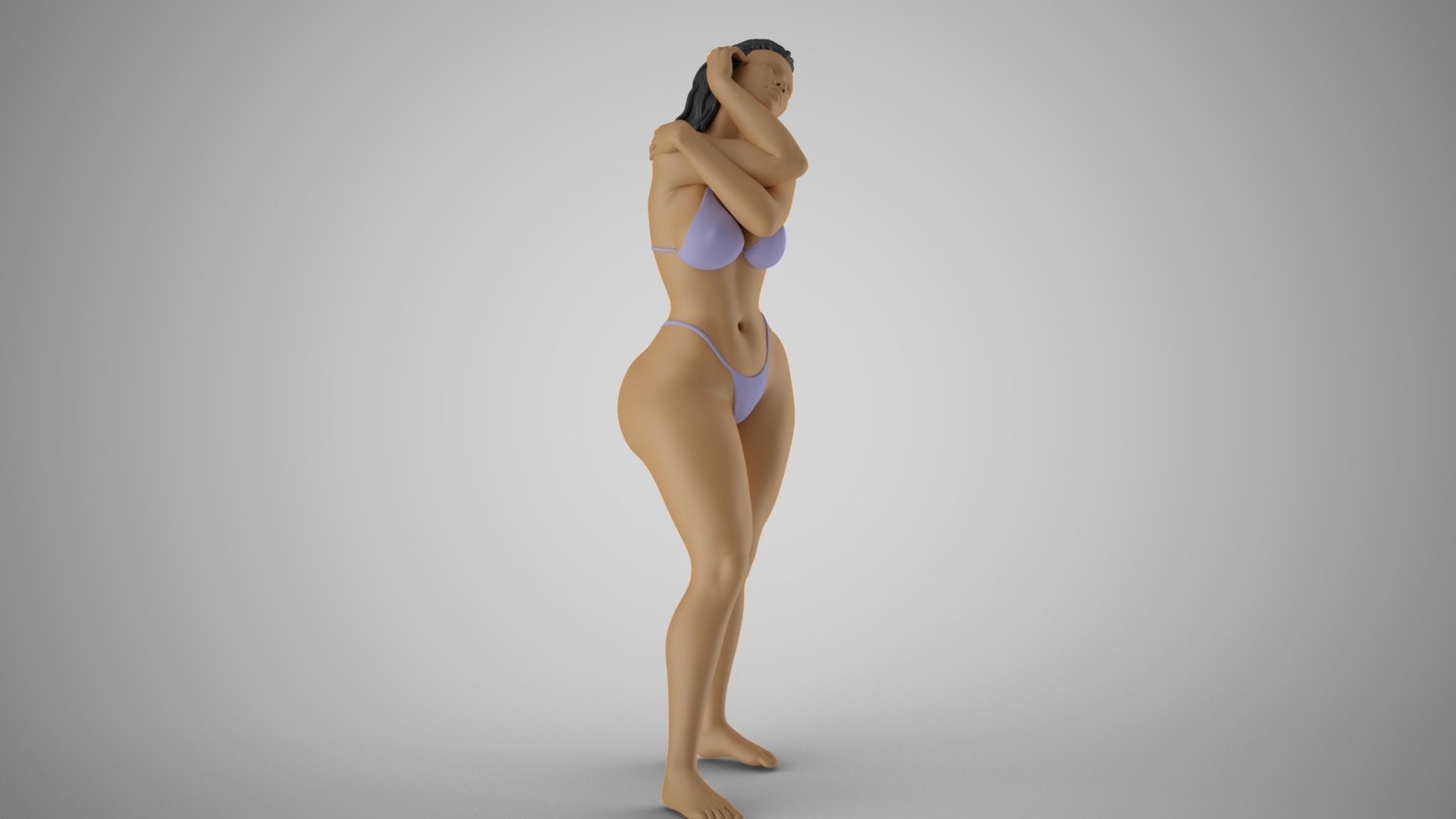 Woman Artwork Stance 2 3D print model_4