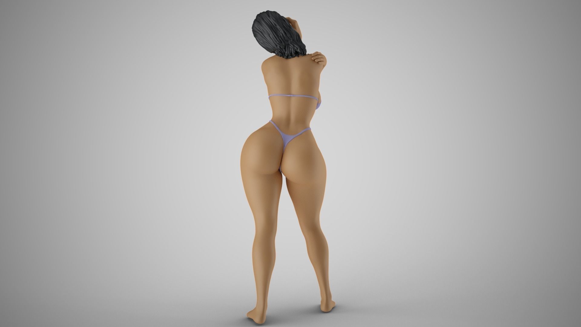 Woman Artwork Stance 2 3D print model_7