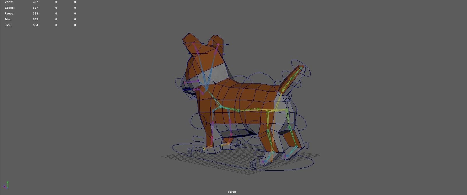 Corgi orange and dog Low-poly 3D model_3