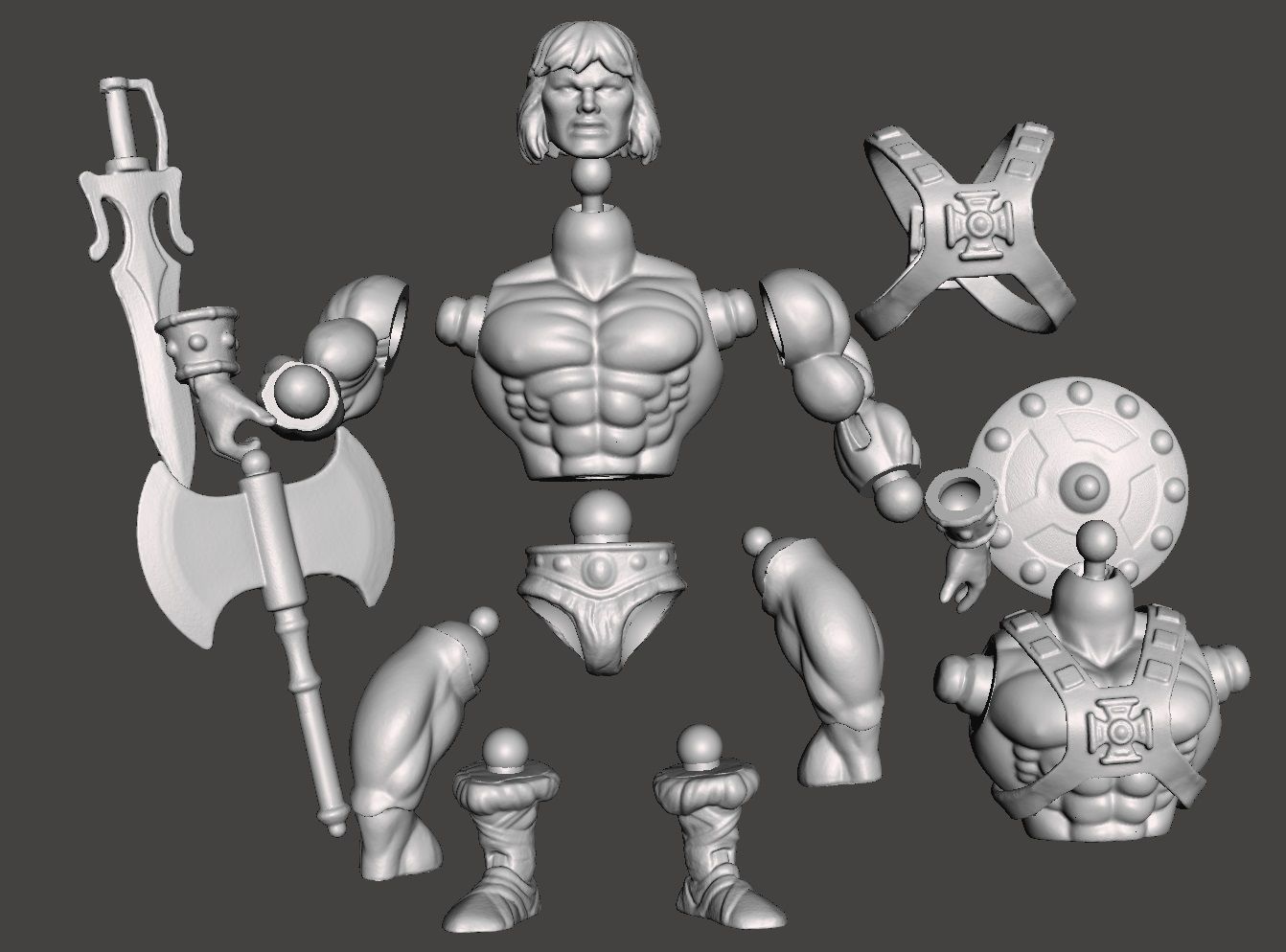 HE-MAN MOTU ACTION FIGURE ORIGINS COMPLETE 3D print model_6