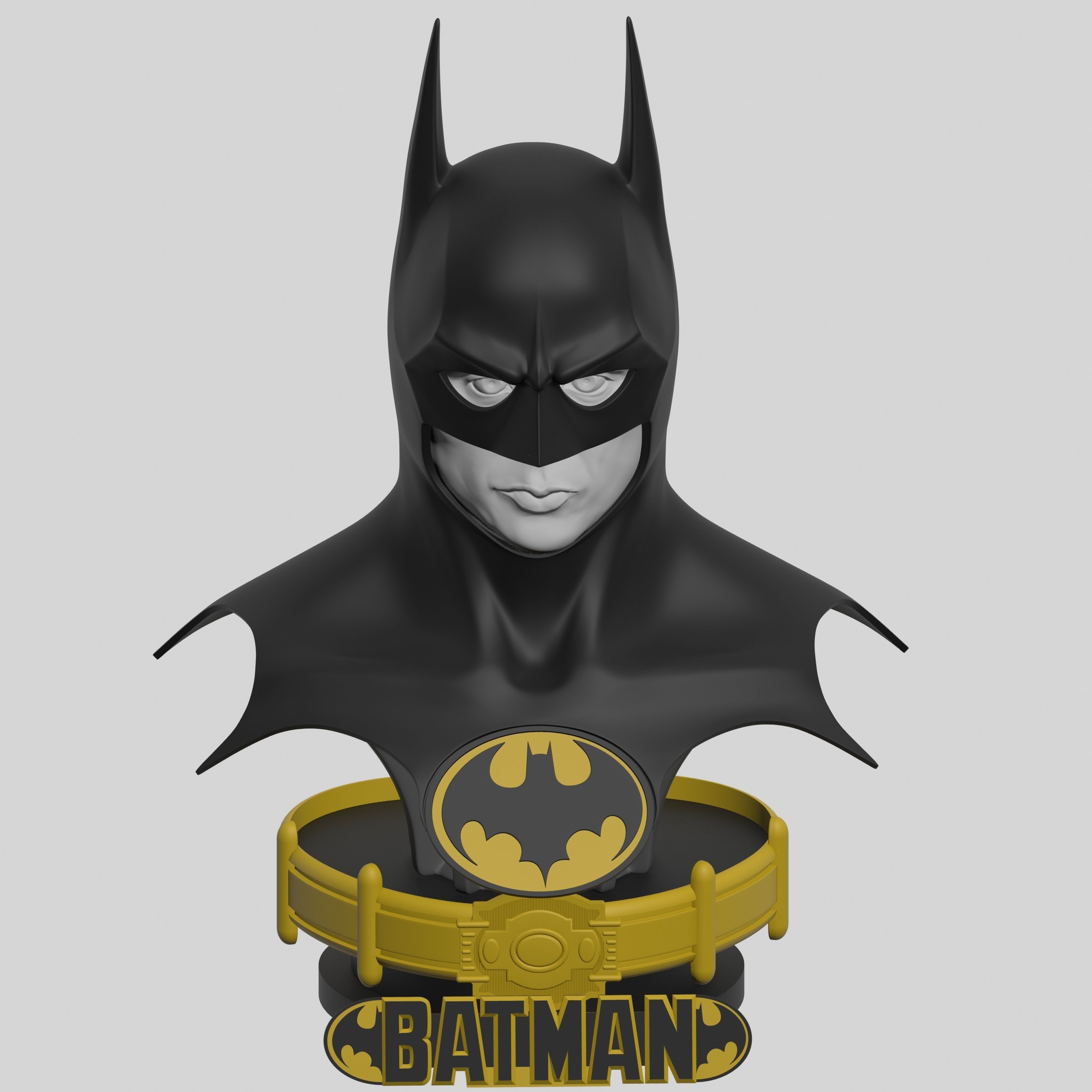 Batman 1989 bust life size 3D print model_3