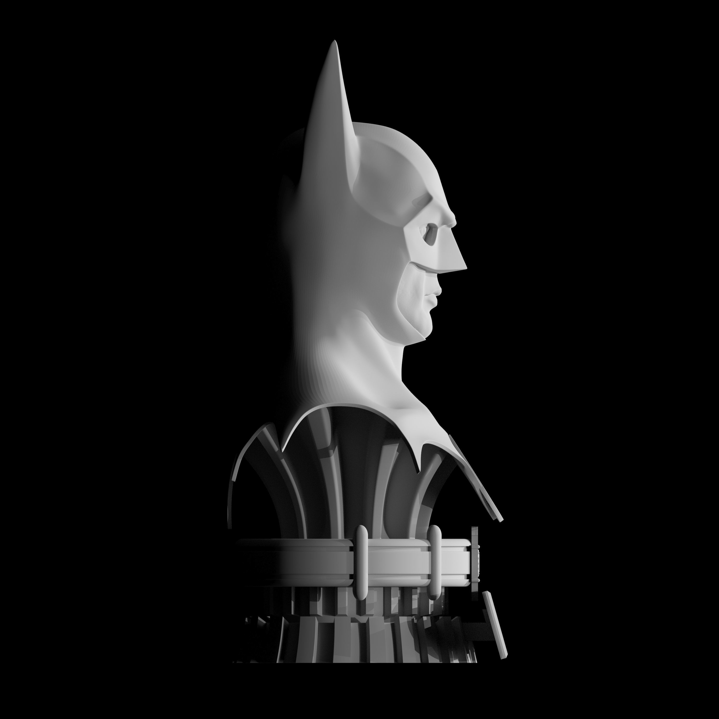 Batman 1989 bust life size 3D print model_7