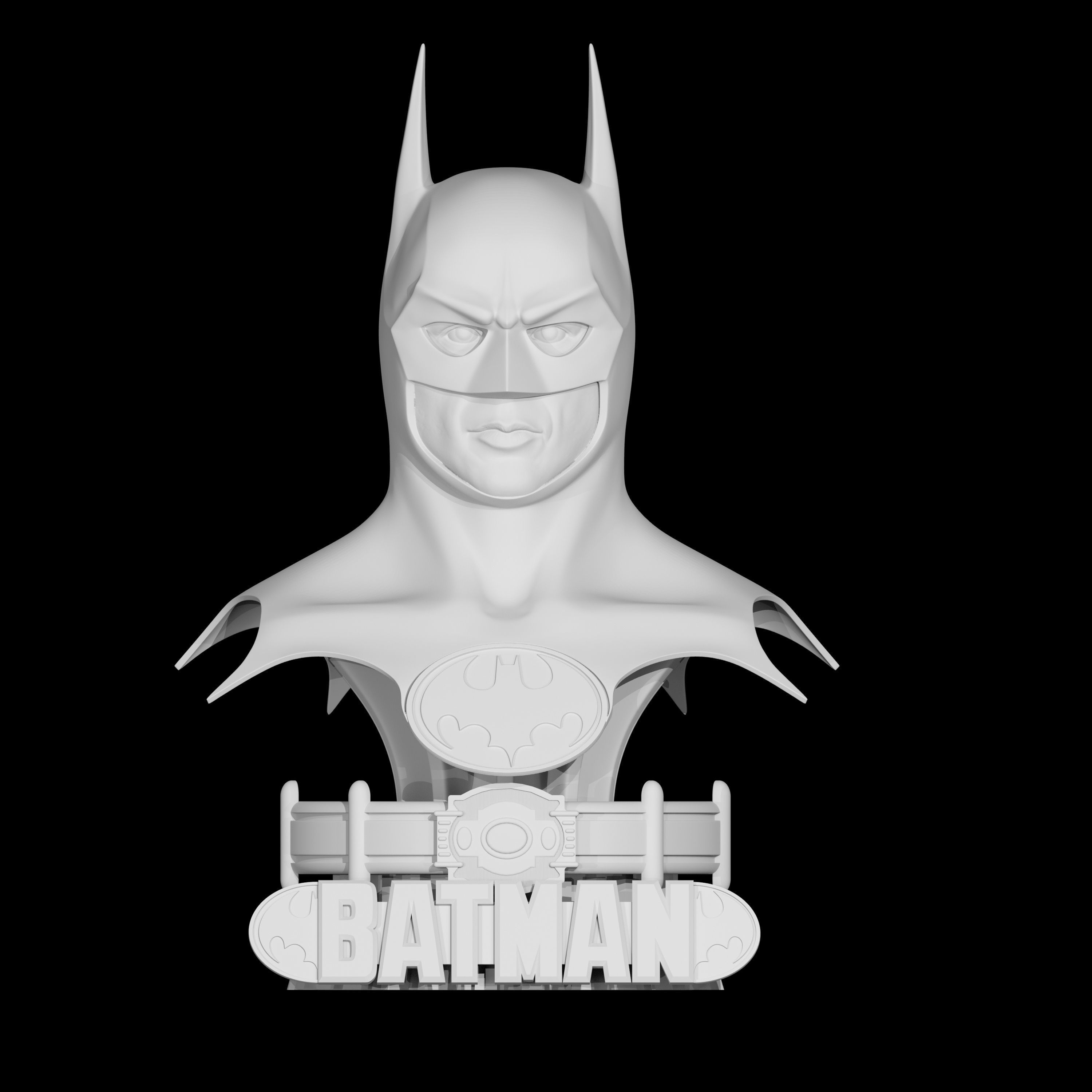 Batman 1989 bust life size 3D print model_5