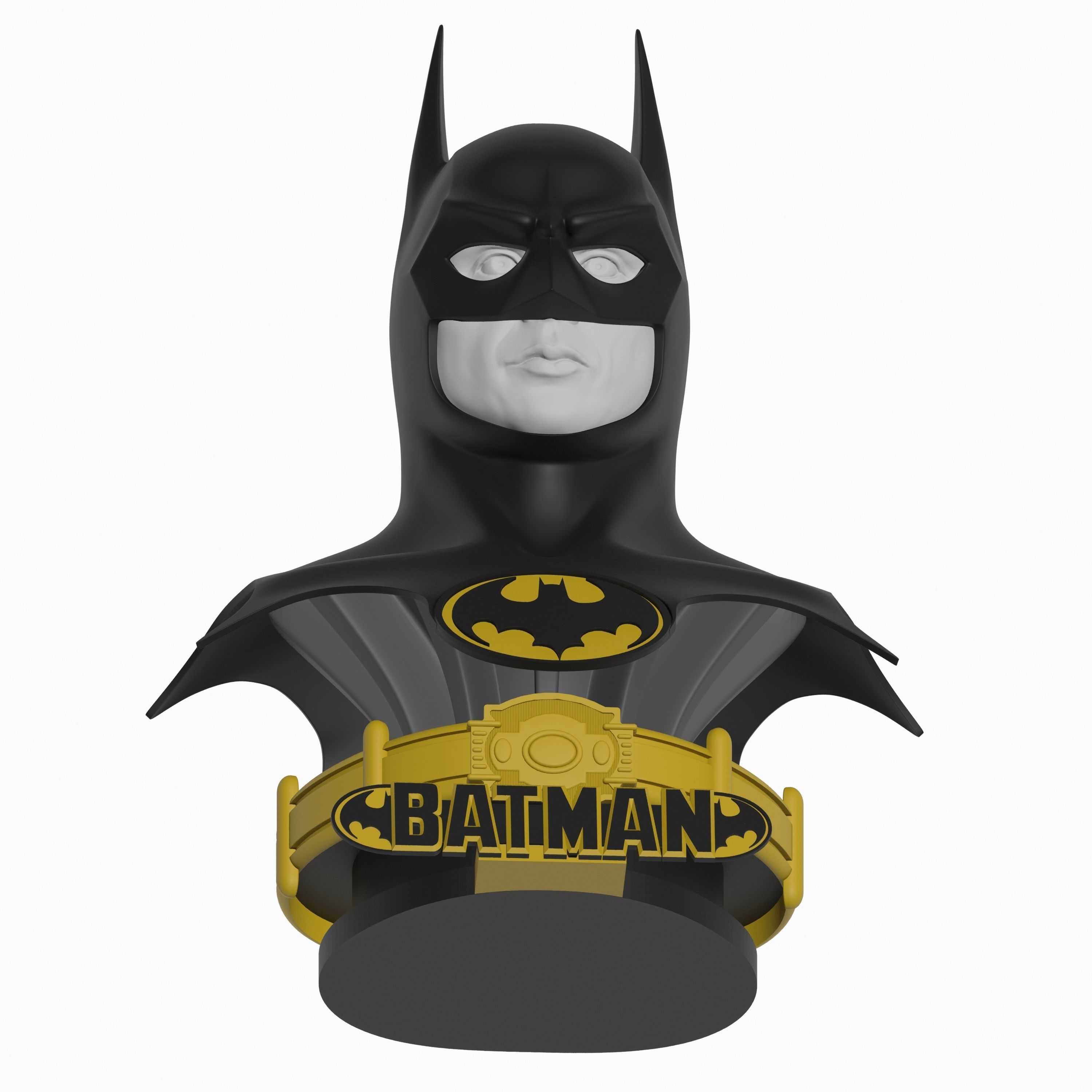 Batman 1989 bust life size 3D print model_2