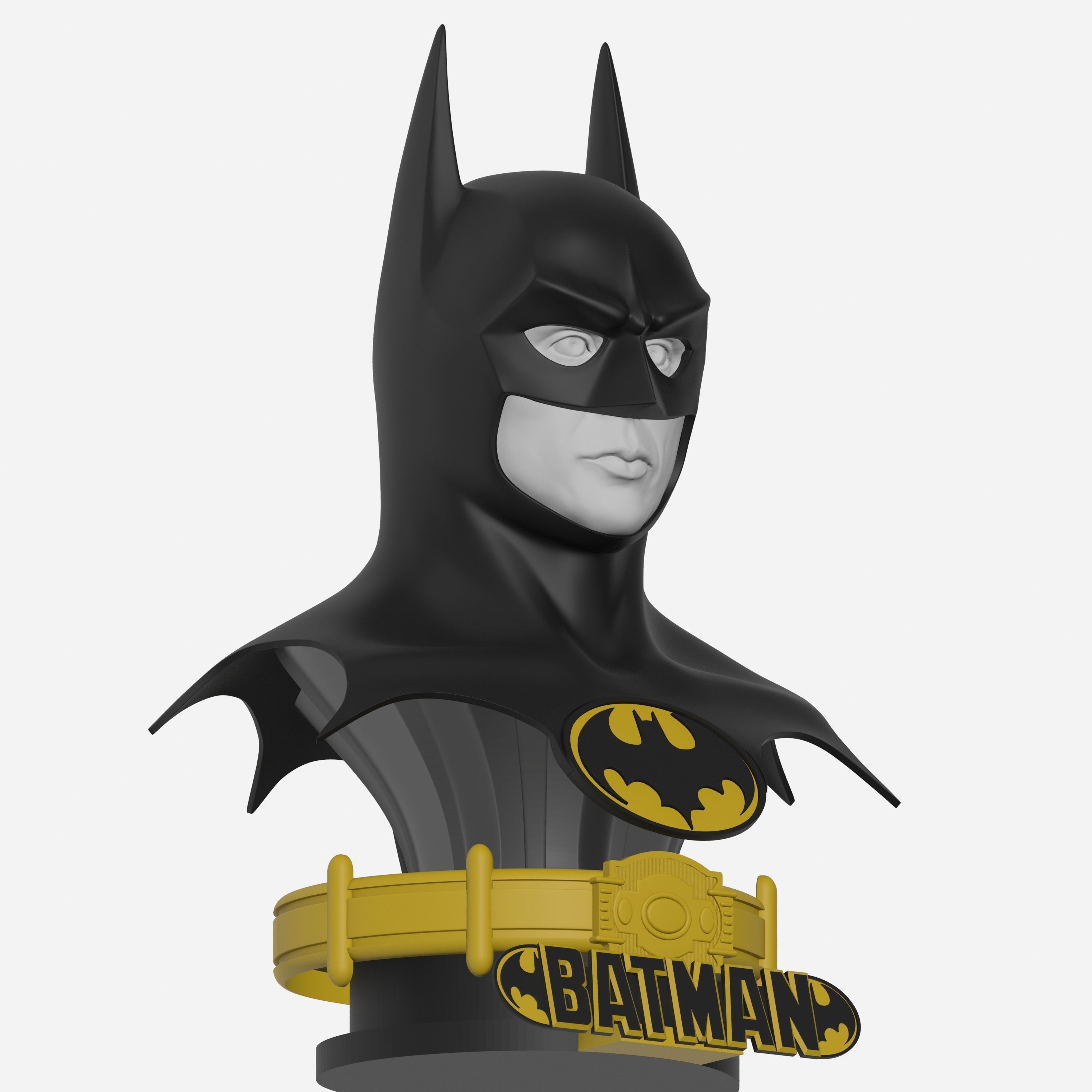 Batman 1989 bust life size 3D print model_1