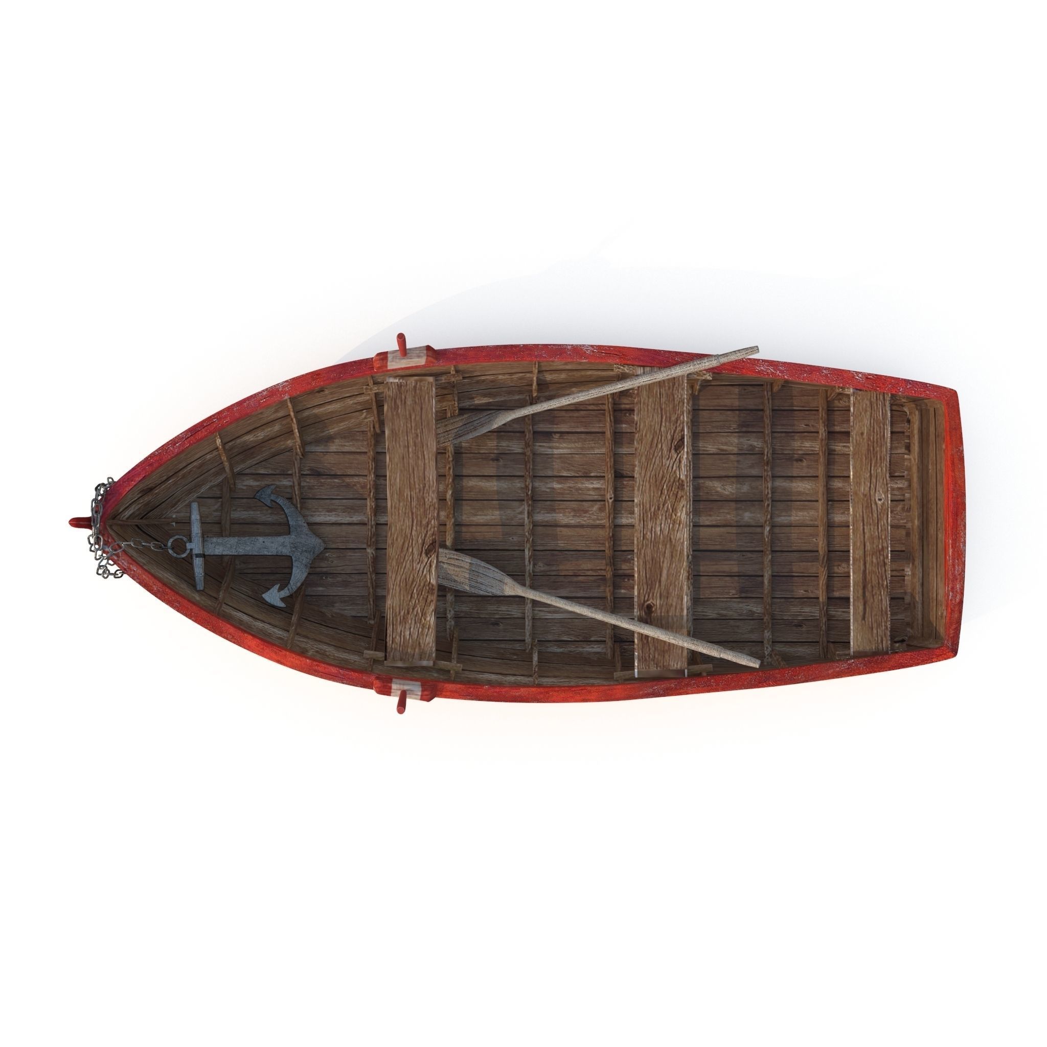 Old Boat Lost At Sea 3D model_1