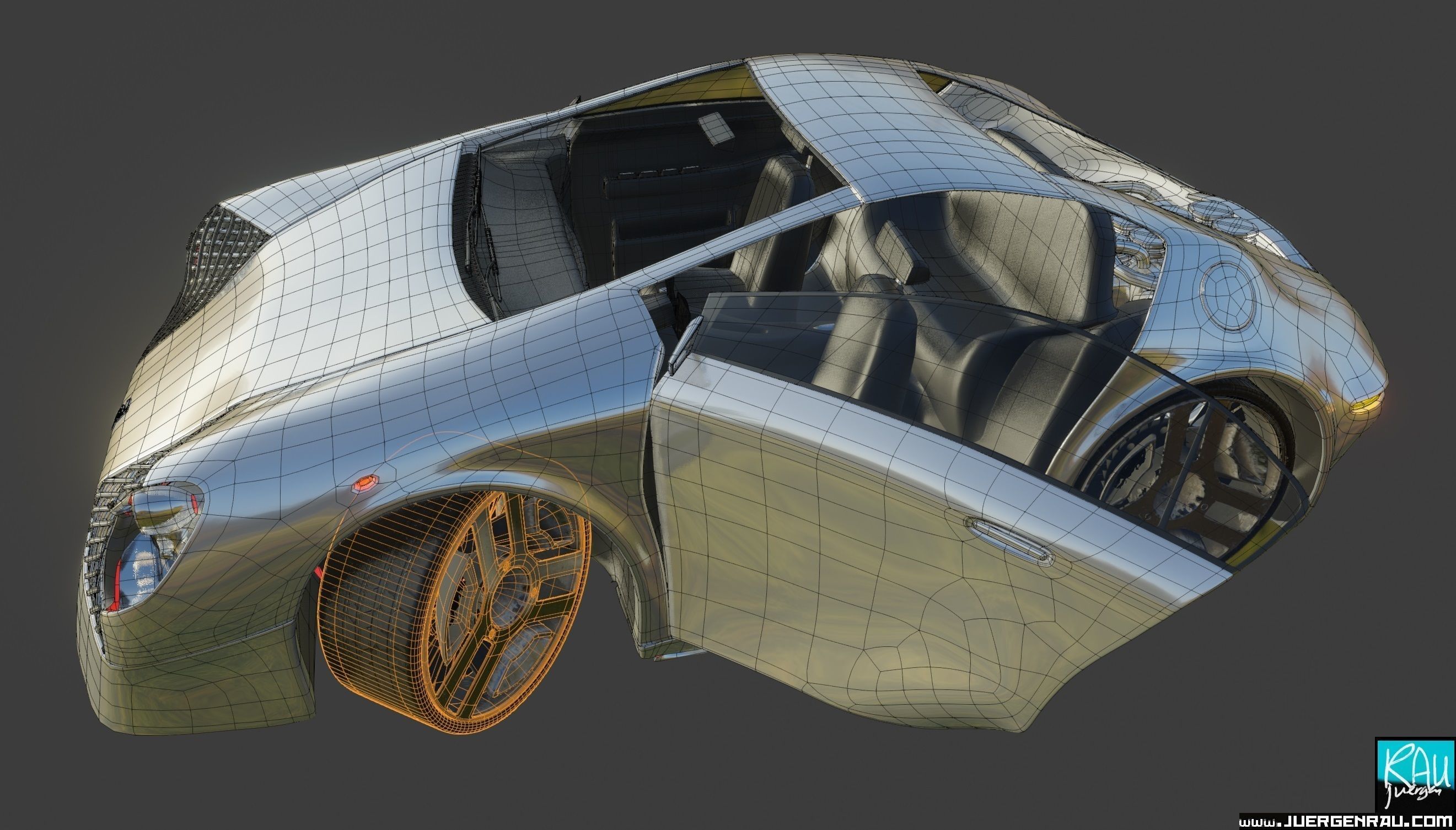 CONCEPT car R21 flying vehicle 3D model_16