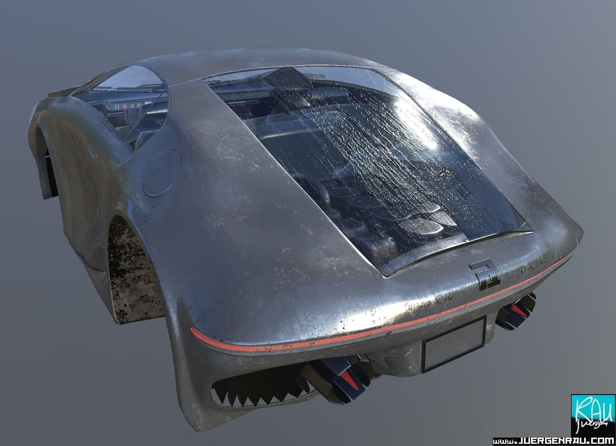 CONCEPT car R21 flying vehicle 3D model_11