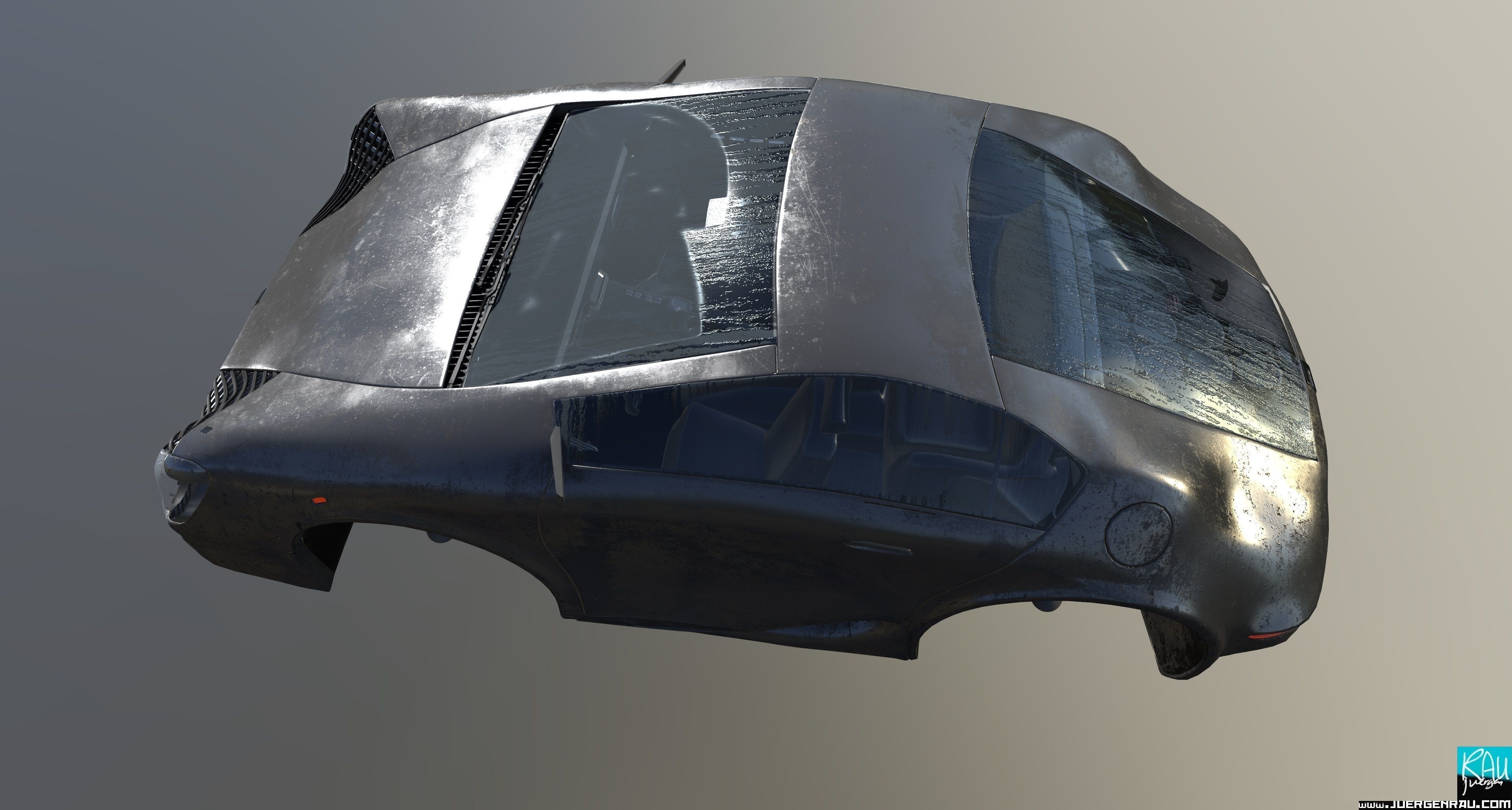 CONCEPT car R21 flying vehicle 3D model_12