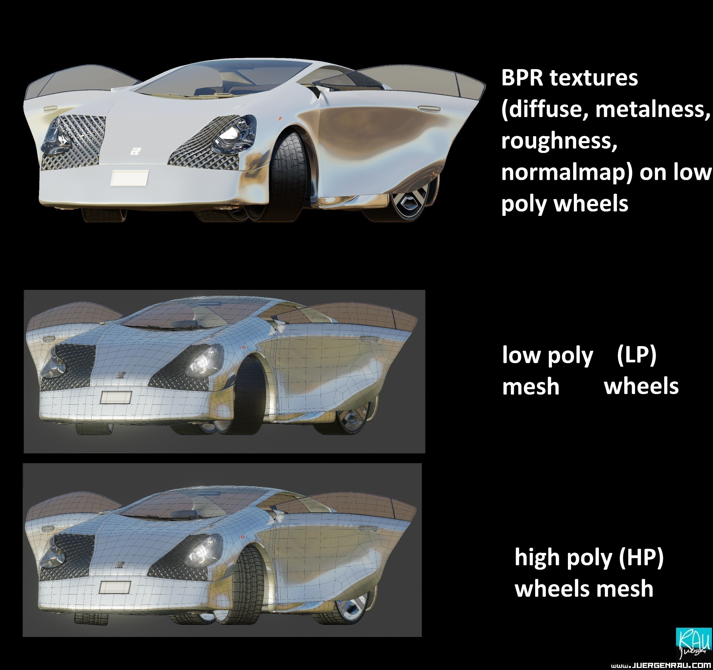 CONCEPT car R21 flying vehicle 3D model_7