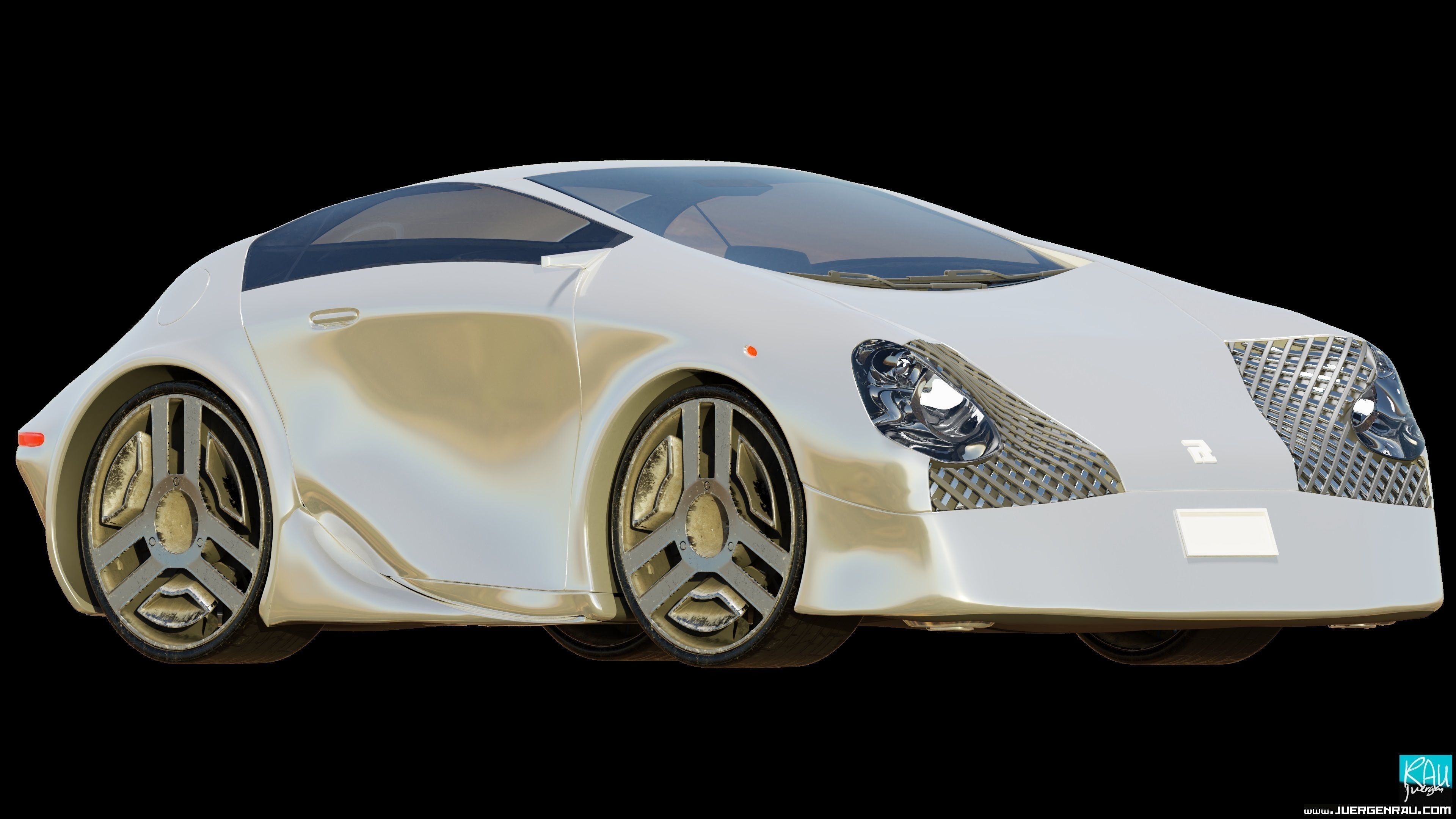 CONCEPT car R21 flying vehicle 3D model_10